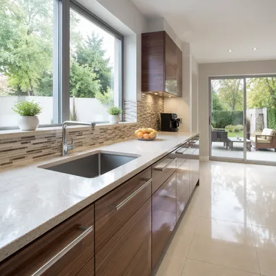 Bright Modern Kitchen with Garden View