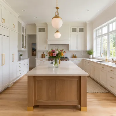 Bright Modern Kitchen with Elegant Island