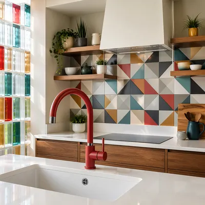Bright Modern Kitchen Countertop Interior