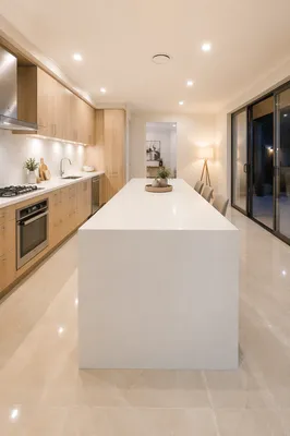 Bright Modern Kitchen With White Countertop