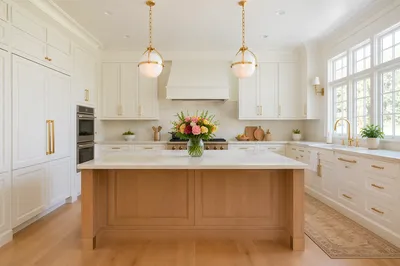 Bright Modern Kitchen with Marble Countertop