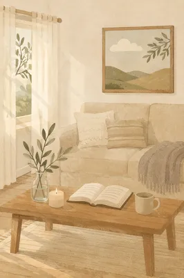Peaceful Modern Living Room for Quiet Reflection