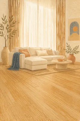 Modern White Sofa in Warm Minimal Living Room