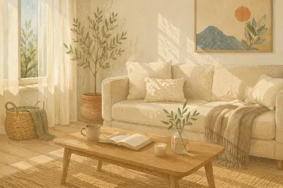 Peaceful Modern Living Room for Quiet Reflection