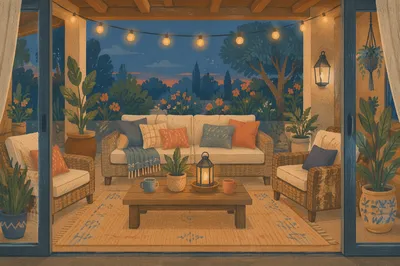 Cozy Evening Patio Lounge Retreat