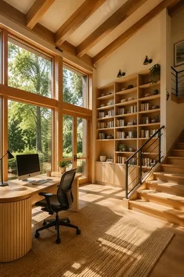 Modern Staircase Home Office Interior Design