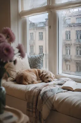 Cozy Rainy Day Window Seat Reading Nook