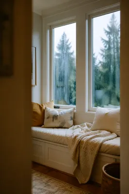 Cozy Rainy Day Window Seat Nook
