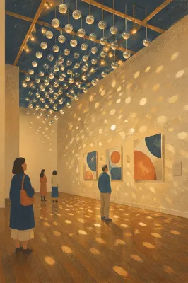Contemporary Gallery Light Exhibit Interior