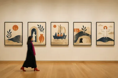 Minimalist Art Gallery Wall Exhibit
