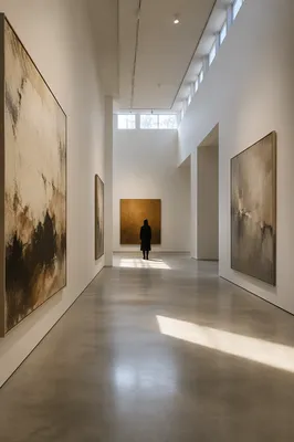 Serene Contemporary Art Gallery Interior