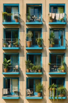 Small Space Balcony Garden Apartment Facade