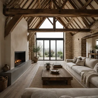 Rustic Modern Barn Conversion Living Room
