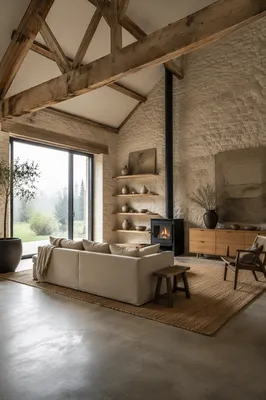 Rustic Modern Barn Conversion Living Room