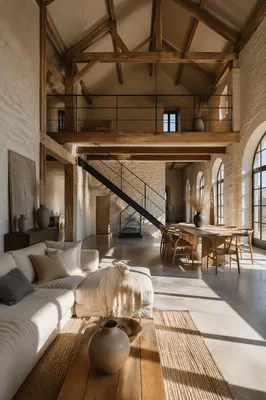 Rustic Modern Barn Conversion Living Interior