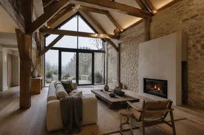 Rustic Modern Barn Conversion Living Room