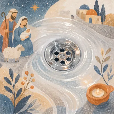Serene Spa Bathtub Drain with Candlelight