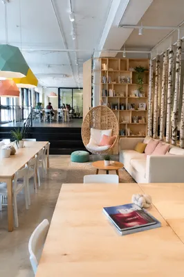 Bright Modern Coworking Lounge Interior Design