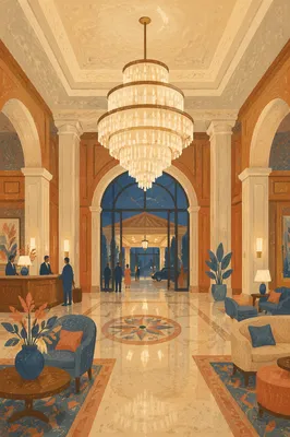 Grand Chandelier Hotel Lobby Entrance
