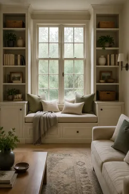 Cozy Window Seat Reading Nook Interior