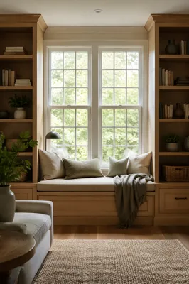 Serene Reading Nook with Window Seat