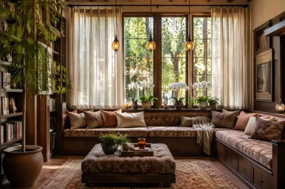 Cozy Window Seat Reading Nook Interior