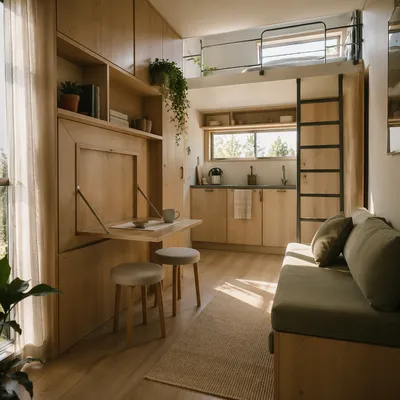 Bright Tiny House Smart Living Interior