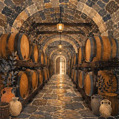 Historic Underground Wine Cellar Interior