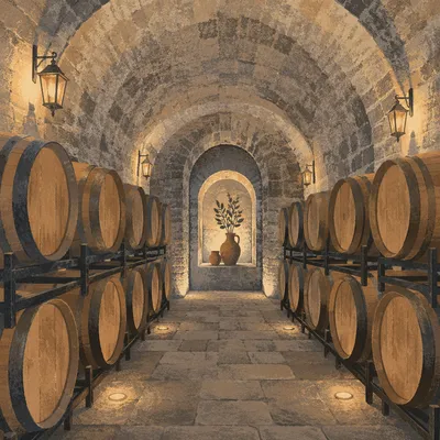 Historic Underground Wine Cellar Interior