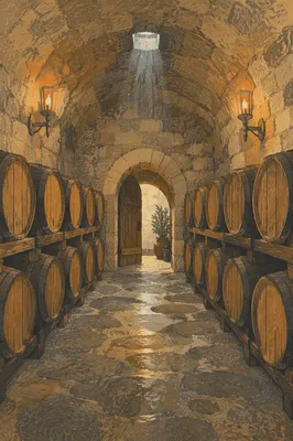 Historic Underground Wine Cellar Interior