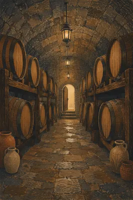 Historic Underground Wine Cellar Interior