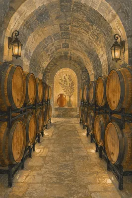 Historic Underground Wine Cellar Interior