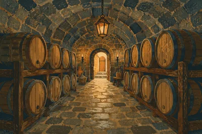 Historic Underground Wine Cellar Interior