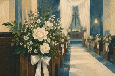 Korean Church Anniversary Pew Flowers