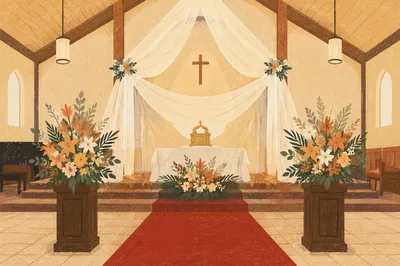 Korean Church Anniversary Floral Sanctuary Decor