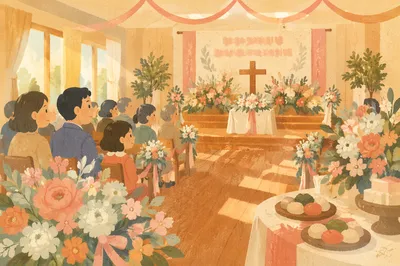 Korean Church Anniversary Floral Celebration Hall