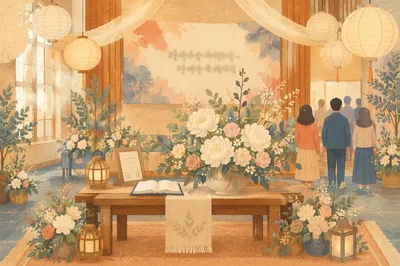 Korean Church Anniversary Floral Fellowship Hall
