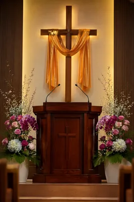 Korean Church Anniversary Floral Sanctuary Decor