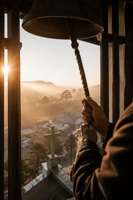 Korean Church Bell Tower Morning Call