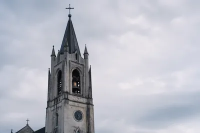 Korean Church Bell Tower at Dawn