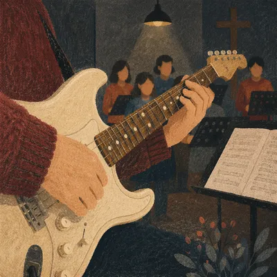 Korean Church Choir Guitar Rehearsal