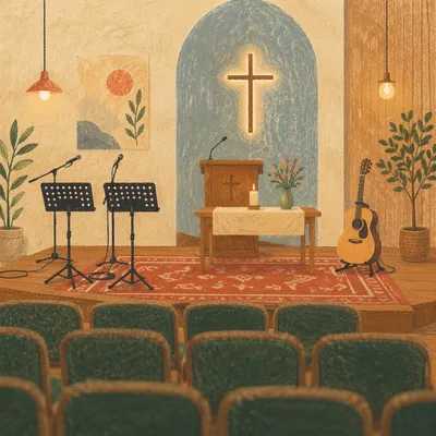 Korean Church Choir Rehearsal Sanctuary