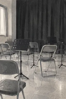 Quiet Korean Church Choir Rehearsal Setup
