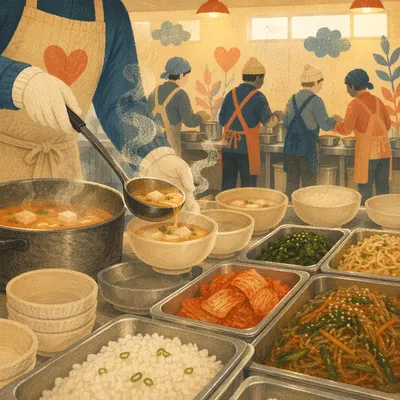 Korean Church Kitchen Fellowship Meal Service
