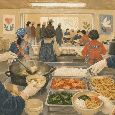 Korean Church Kitchen Fellowship Meal Service