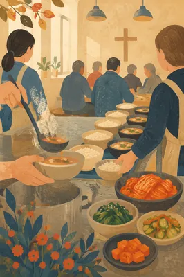 Korean Church Kitchen Fellowship Meal Service