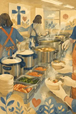 Korean Church Kitchen Fellowship Meal Service