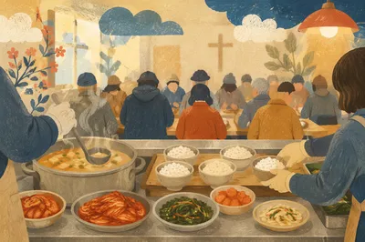 Korean Church Kitchen Fellowship Meal Service