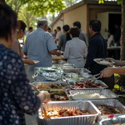 Korean Church Outdoor Fellowship Meal Service