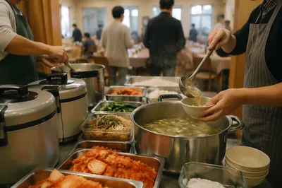 Korean Church Fellowship Meal Preparation